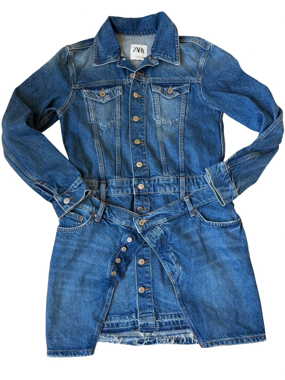 ZARA Blue Denim Dress